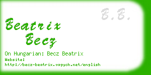 beatrix becz business card